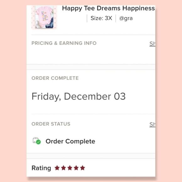 Happy Tee Rainbow Tee Dreams Tee NEW Happiness Love Pink Tee BEST SELLER - Picture 4 of 7